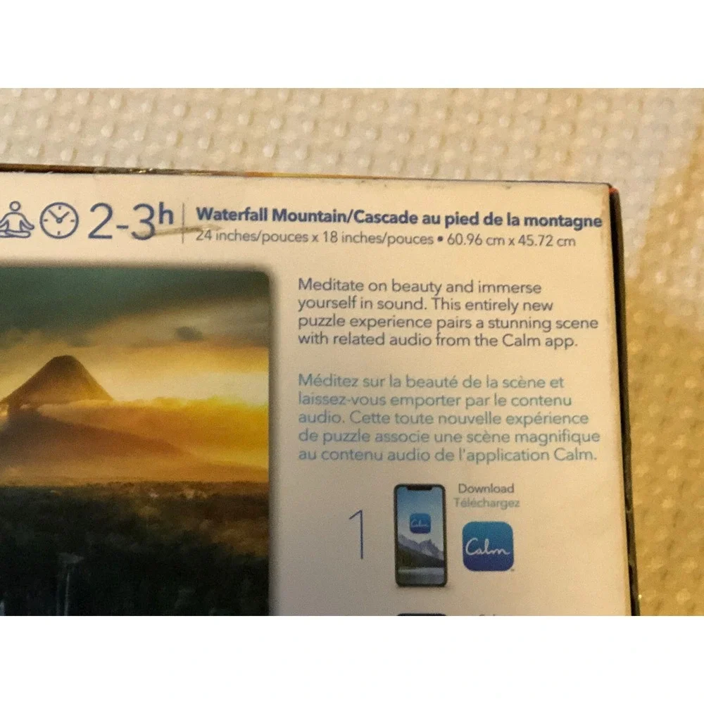 Calm Mindful Puzzle NEW 300 pcs Foggy Mountains 30-day App Subscription Included
